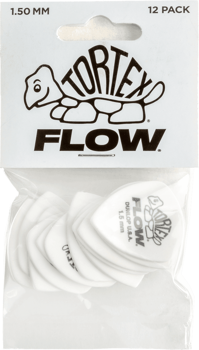 Players Pack de 12 médiators Dunlop Tortex Flow 1.50mm 558P150