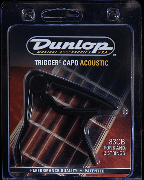 Capodastre Trigger acoustique noir Folk Dunlop 83CB