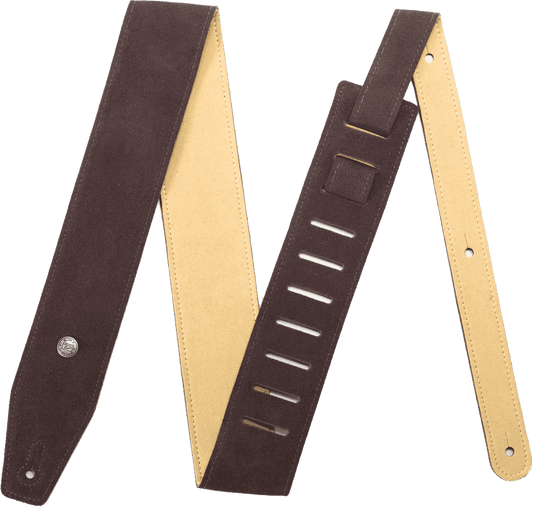 Jim Dunlop BMF-S02 Mahogany – Courroie guitare cuir suédé