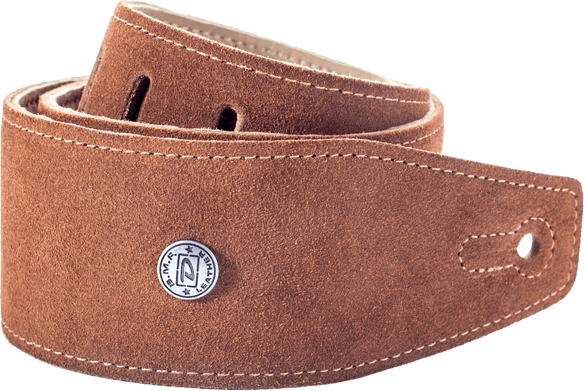 Jim Dunlop BMF-S03 Oak – Courroie guitare cuir suédé