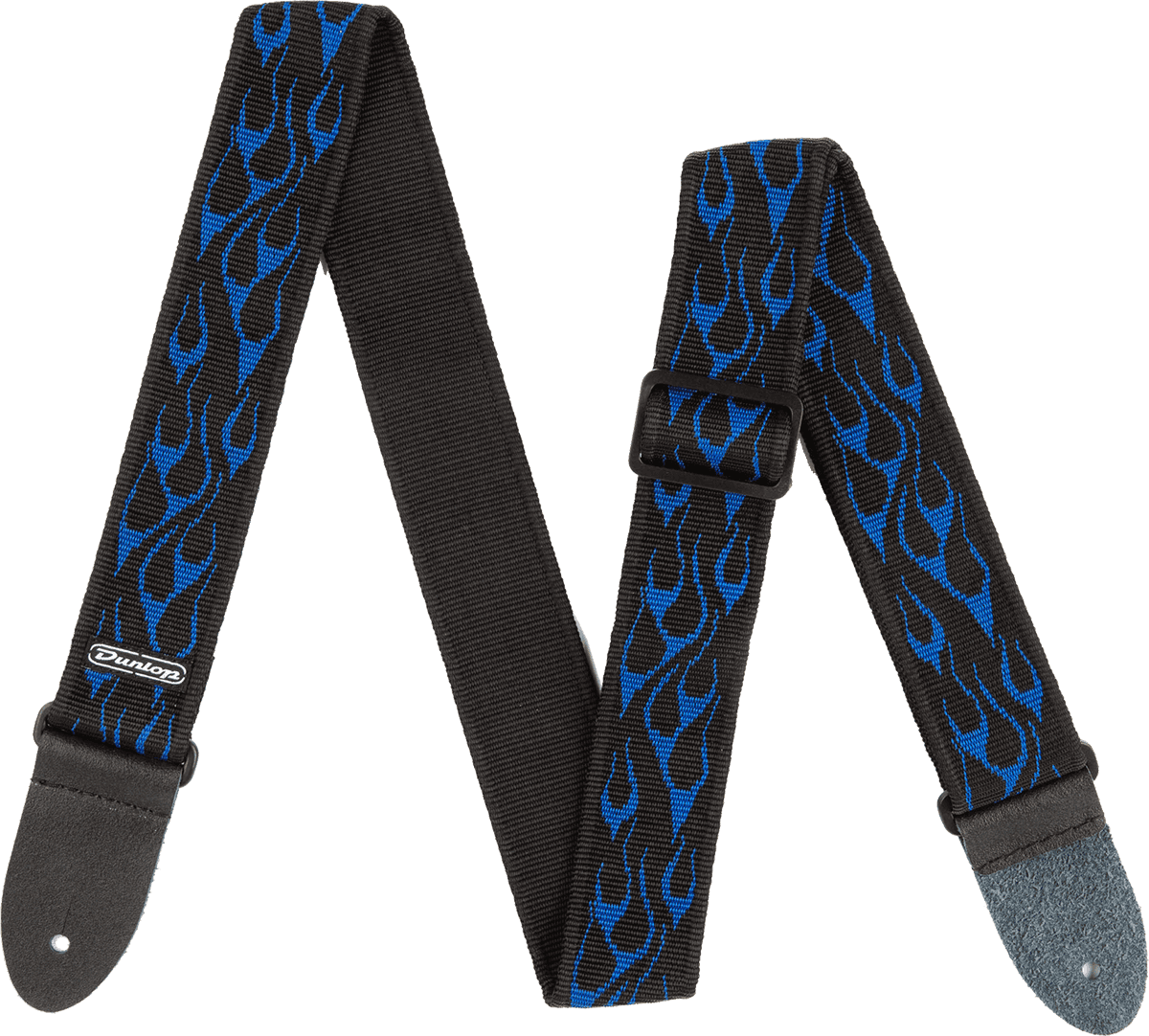 Courroie guitare Dunlop Jacquard Flamme Bleu D3811BL