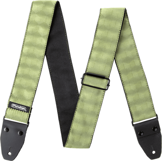Courroie guitare Dunlop Jacquard Hexagon Echo Olive D6710