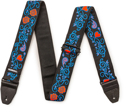 Jim Dunlop JH23 Jimi Hendrix Blacklight Monterey Blue – Courroie guitare