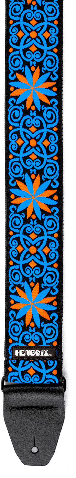 Jim Dunlop JH25 Jimi Hendrix Blacklight Fillmore Blue Strap – Courroie guitare