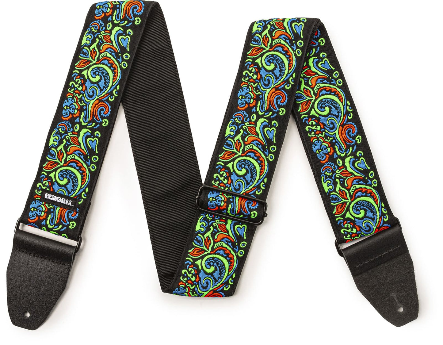 Jim Dunlop JH27 Jimi Hendrix Blacklight Love Drops Blue Strap – Courroie guitare