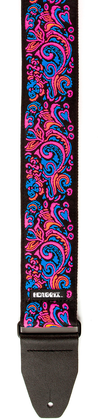Jim Dunlop JH28 Jimi Hendrix Blacklight Love Drops Pink – Courroie guitare