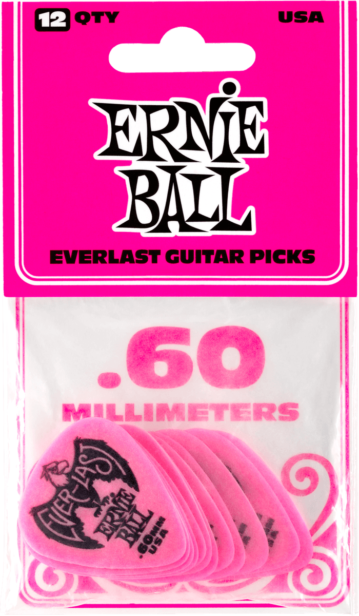 Ernie Ball 9179 Everlast – Pack de 12 médiators 0.60 mm