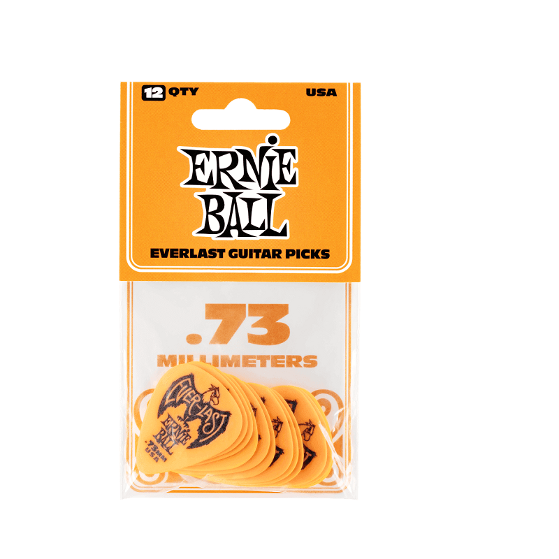 Ernie Ball Everlast 9190 – Pack de 12 médiators 0.73 mm