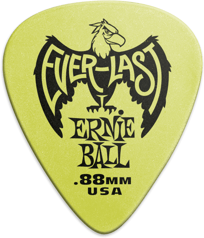 Pack de 12 médiators Ernie Ball Everlast 0.88 mm – Réf. 9191