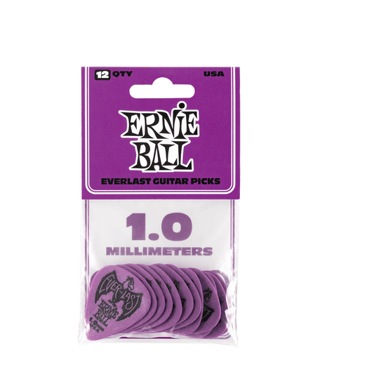 Pack de 12 médiators Ernie Ball Everlast 1.00 mm – Réf. 9193