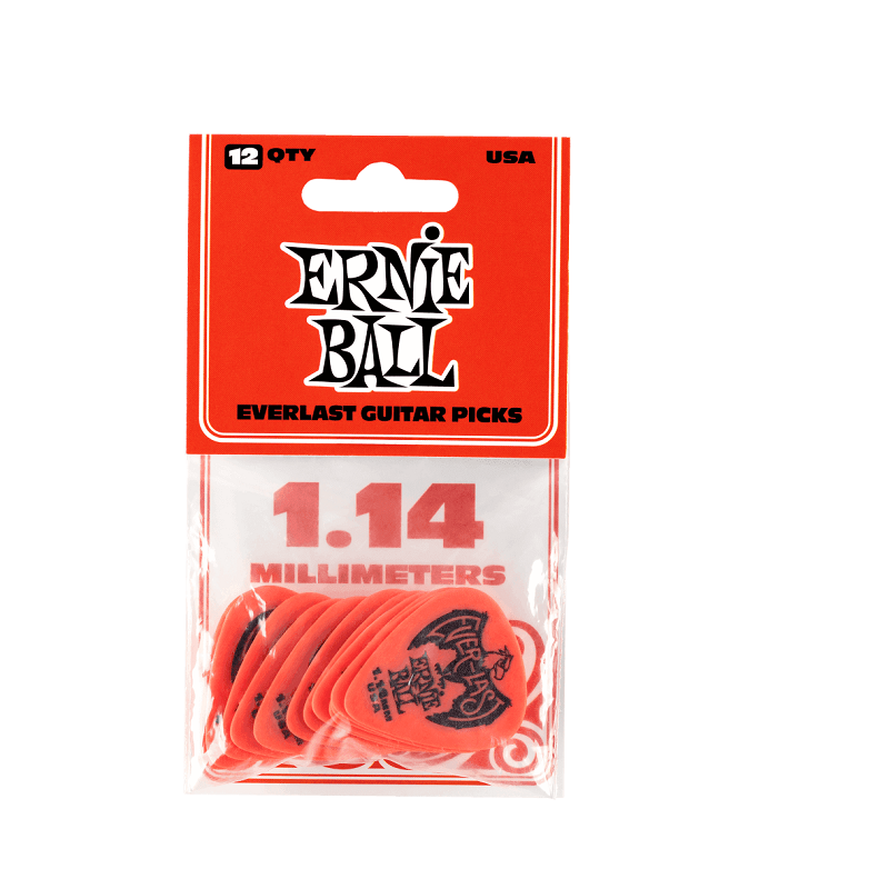 Pack de 12 médiators Ernie Ball Everlast – 1,14 mm - 9194