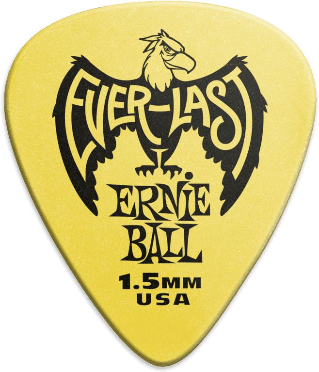 Pack de 12 médiators Ernie Ball Everlast 1.5 mm – Réf. 9195
