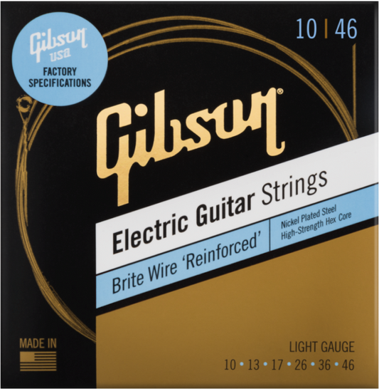 GIBSON Brite Wire 'Reinforced' Electric Light 10-46 – Jeu de cordes guitare électrique