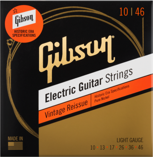GIBSON Vintage Reissue Electric Light 10-46 – Jeu de cordes guitare électrique