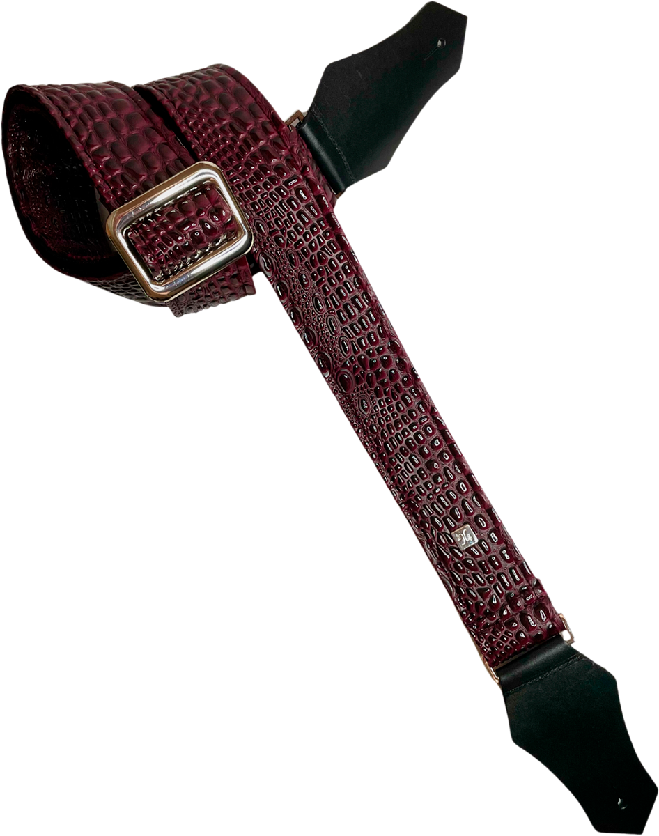 Courroie de guitare GET’M GET’M Aussie Gator – Burgundy