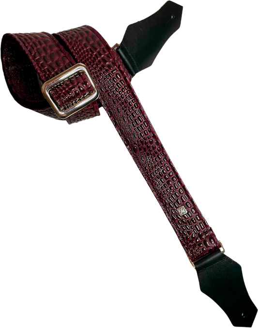 Courroie de guitare GET’M GET’M Aussie Gator – Burgundy
