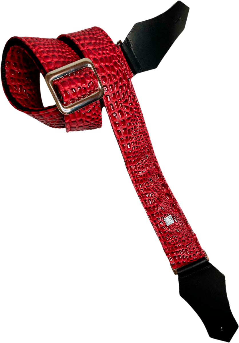 Courroie de guitare GET’M GET’M – Aussie Gator Dragon Red