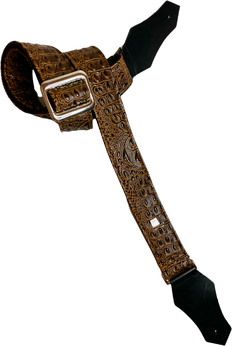 Courroie de guitare GET’M GET’M – Aussie Gator Mocha Brown