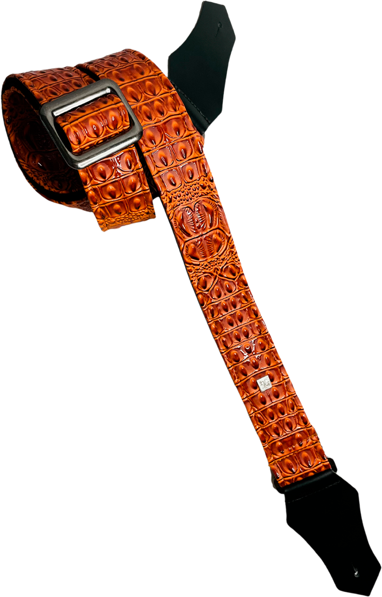 Courroie de guitare GET’M GET’M – Aussie Gator Orange Crush