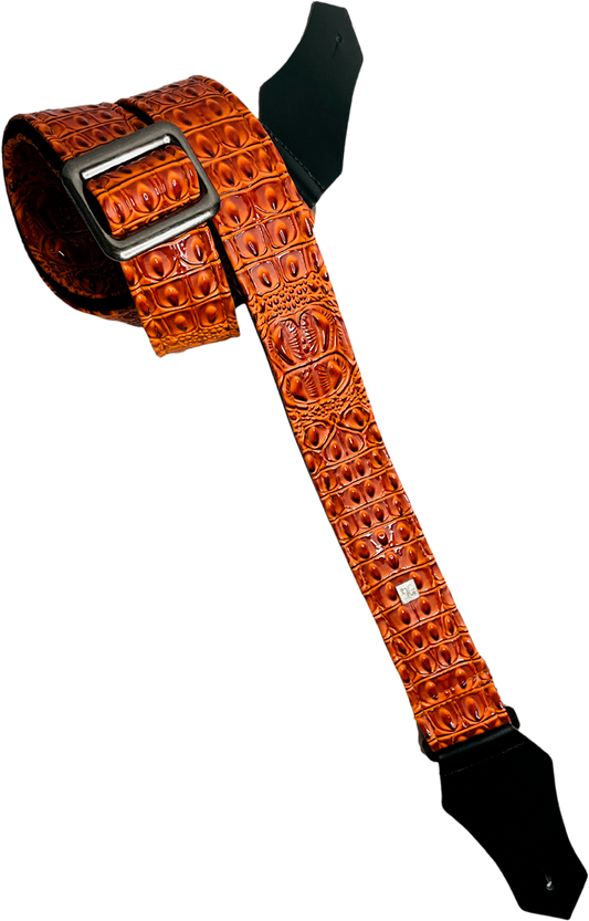 Courroie de guitare GET’M GET’M – Aussie Gator Orange Crush