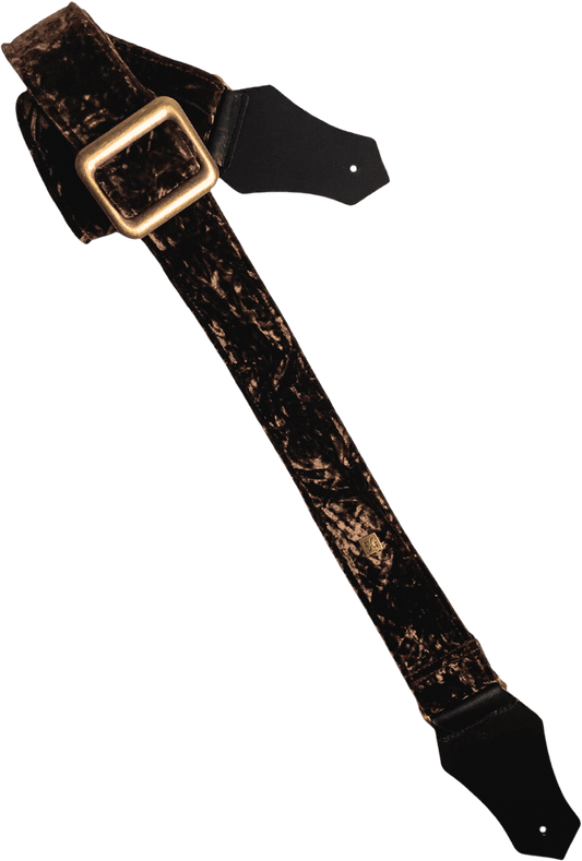 Courroie de guitare Get'm Get'm Boujee Velvet – Tourmaline Brown