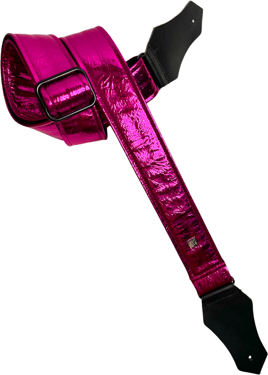 Courroie guitare Get'm Get'm Distressed Vernice – Fuchsia