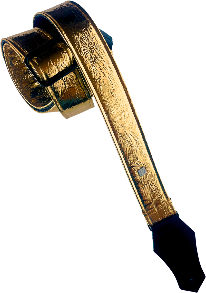 Courroie guitare Get'm Get'm – Distressed Vernice Gold