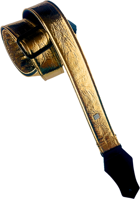Courroie guitare Get'm Get'm – Distressed Vernice Gold