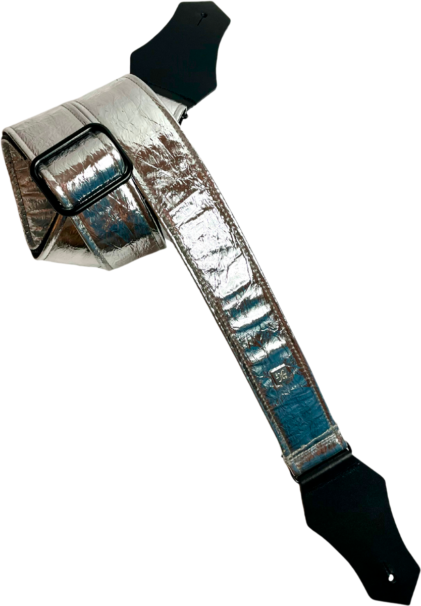 Courroie de guitare GET’M GET’M – Distressed Vernice Silver