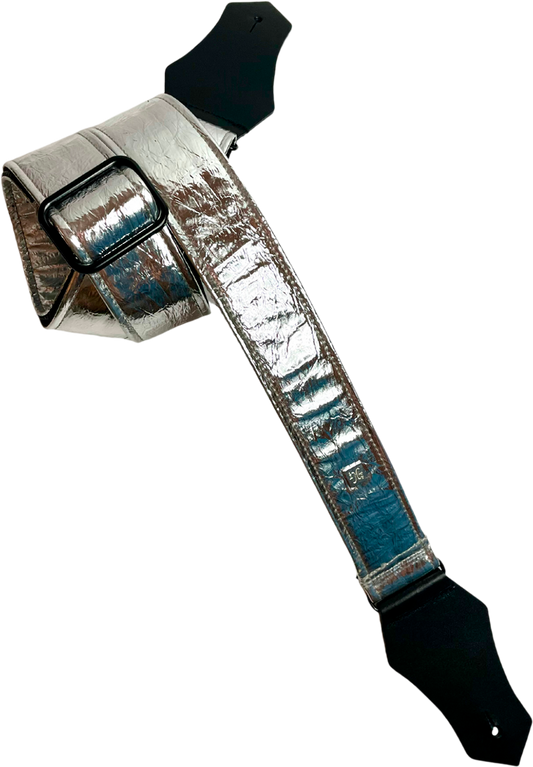 Courroie de guitare GET’M GET’M – Distressed Vernice Silver