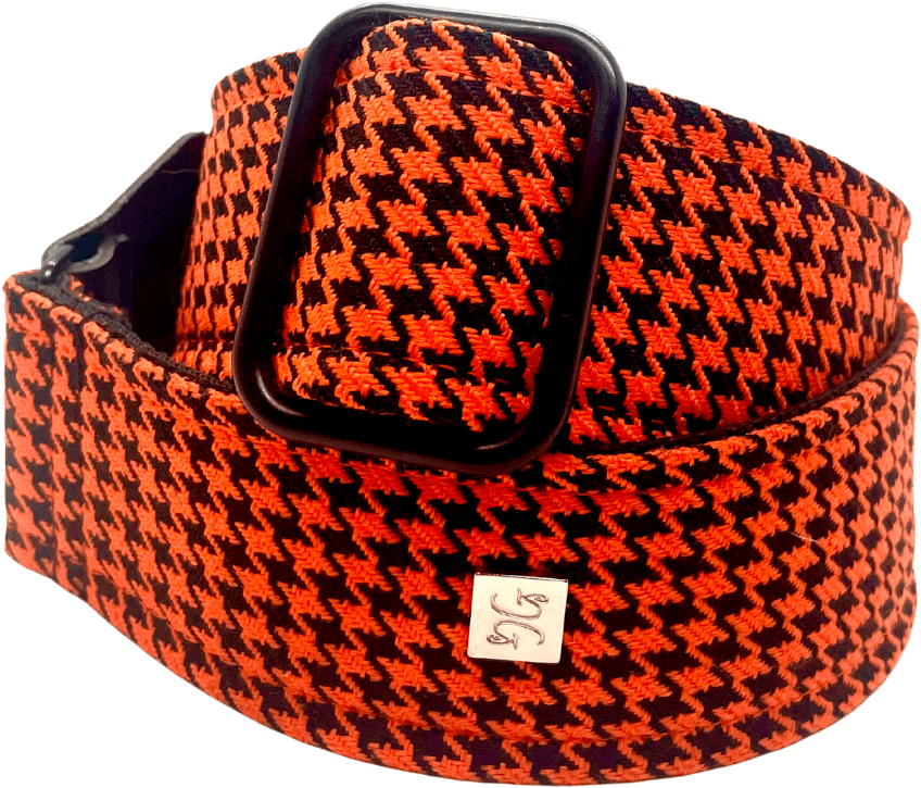 Courroie guitare Get'm Get'm – Fly Hounds Tooth Orange