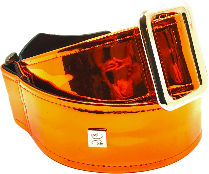 Courroie de guitare GET’M GET’M – Mirror Reflective Collection – Orange