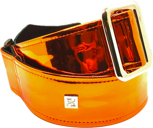Courroie de guitare GET’M GET’M – Mirror Reflective Collection – Orange