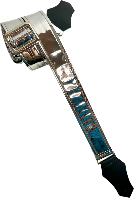 Courroie de guitare Get’m Get’m – Mirror Reflective Collection – Silver