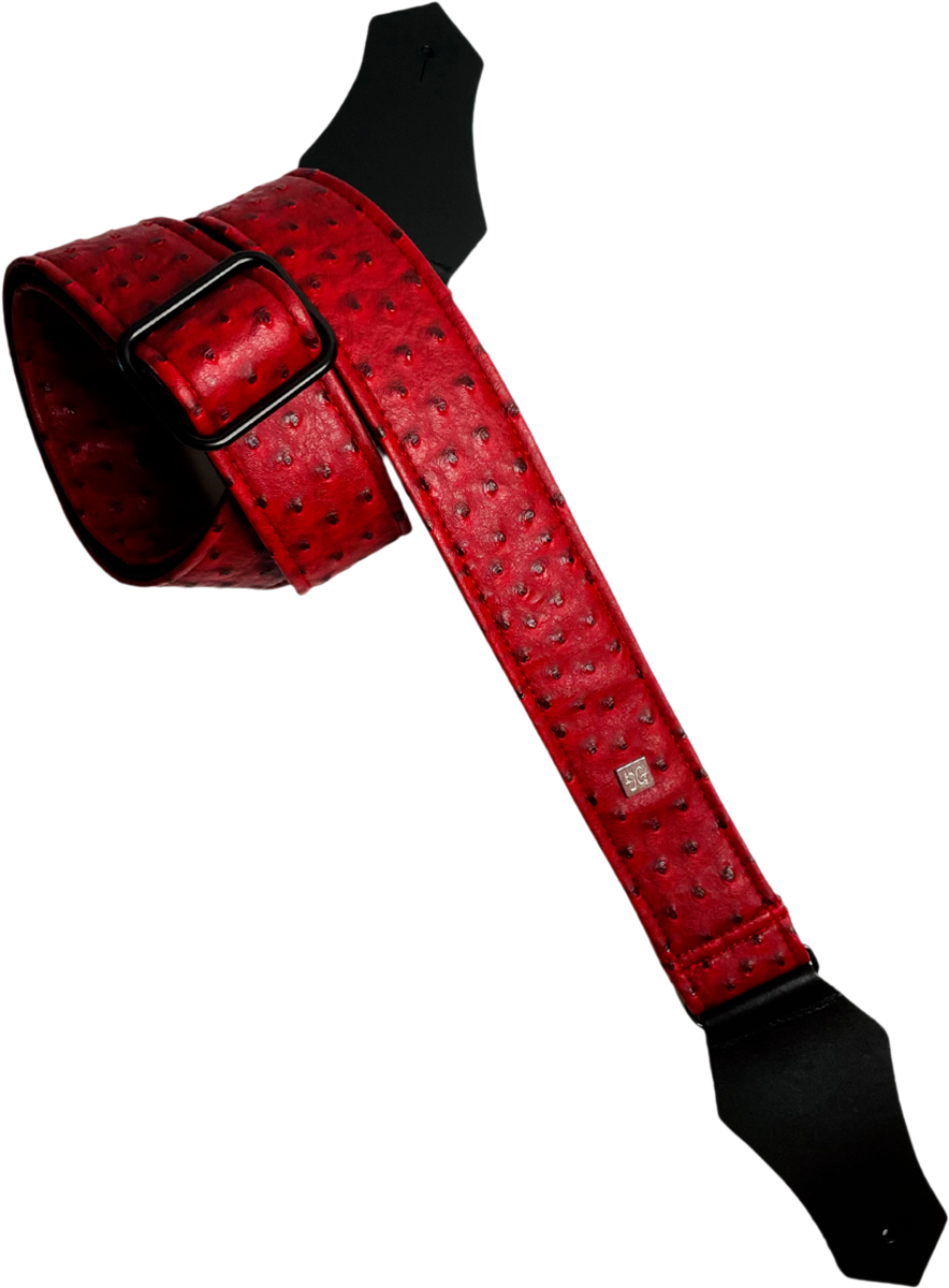Courroie de guitare GET’M GET’M – Ostrich Burgundy