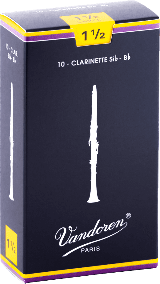 boite de 10 anches CLARINETTE SIb VANDOREN TRADITIONNELLE CR 1015 - force 1.5