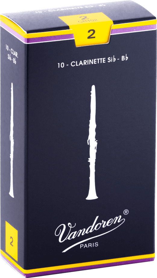 boite 10 anches CLARINETTE SIb VANDOREN TRADITIONNELLE CR 102 - force 2