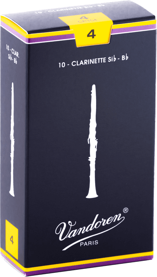 boite 10 anches CLARINETTE SIb VANDOREN TRADITIONNELLE CR 104 - force 4