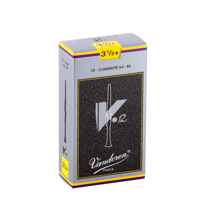 VANDOREN V.12 CR1935+ – Boîte de 10 anches pour clarinette Sib – Force 3.5+
