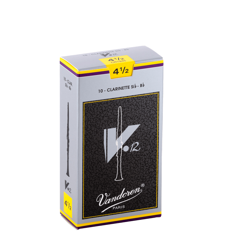 Vandoren V.12 CR1945 – Boîte de 10 anches Sib clarinette – Force 4.5