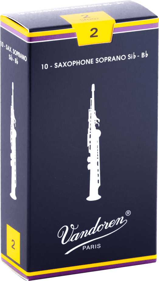 boite 10 anches saxophone soprano VANDOREN SIb TRADITION. SR 202 - force 2