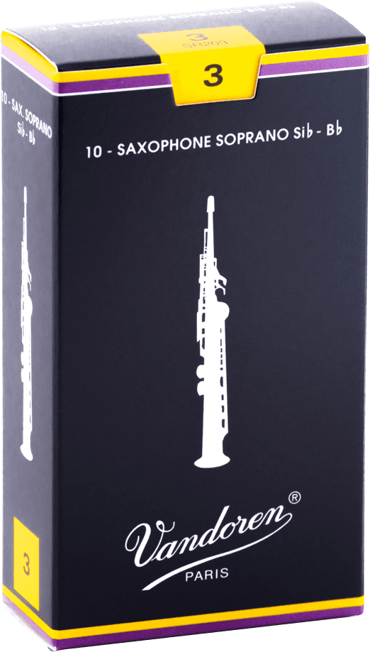 boite 10 anches saxophone soprano VANDOREN SIb TRADITION. SR 203 - force 3