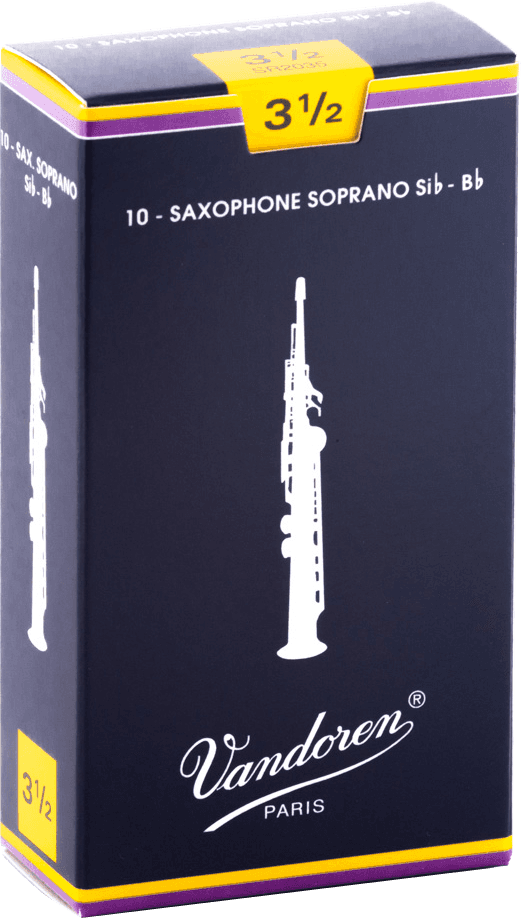 boite 10 anches saxophone soprano VANDOREN SIb TRADITION. SR 2035 - force 3.5