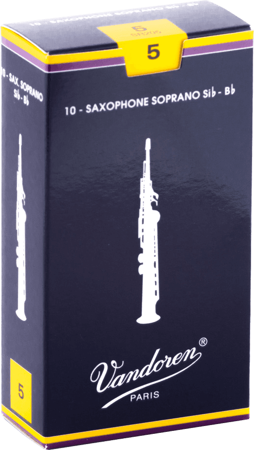 boite 10 anches saxophone soprano VANDOREN SIb TRADITION. SR 205 - force 5