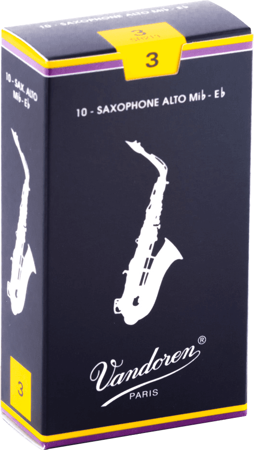 boite 10 anches saxophone alto VANDOREN MIb TRADITIONNELLE SR 213 - force 3