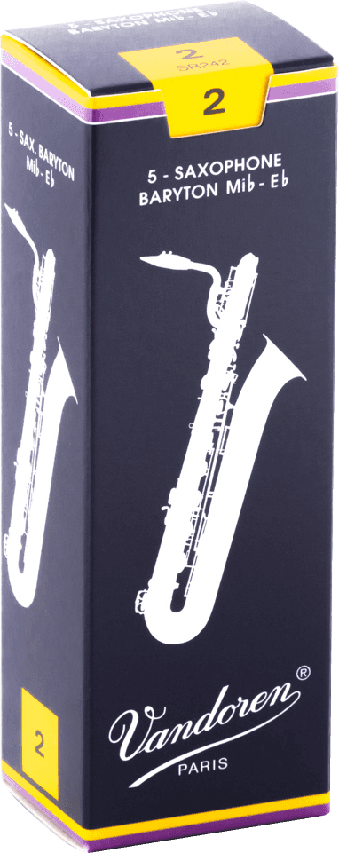 boite 5 anches saxophone Baryton VANDOREN MIb TRADITIONNELLE SR 242 - force 2