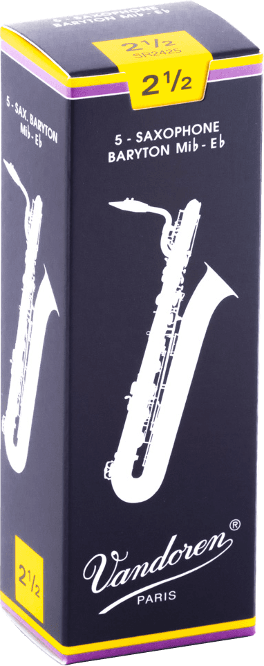 boite 5 anches saxophone Baryton VANDOREN MIb TRADITIONNELLE SR 2425 - force 2.5