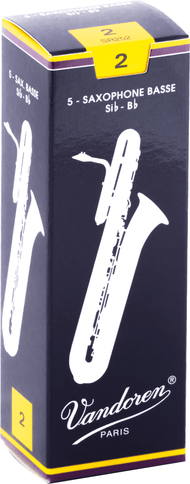 boite 5 anches saxophone Basse VANDOREN SIb TRADITIONNELLE SR 252 - force 2