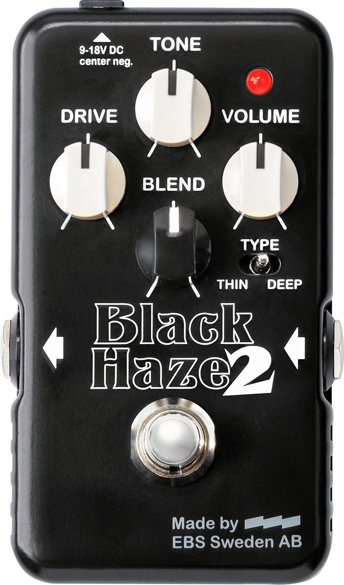 Drive / Distorsion – Overdrive avec Blend – 3 modes EBS BLACKHAZE MK2