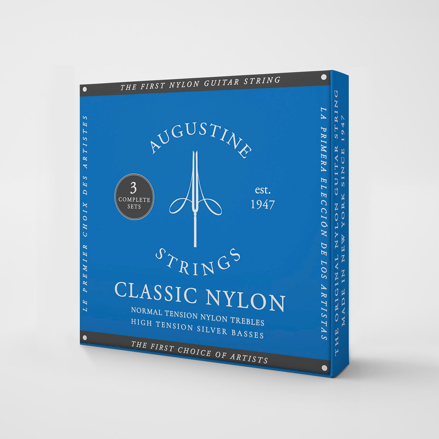 Pack de 3 jeux de cordes guitare classique AUGUSTINE Classic Bleu – Tirant Fort